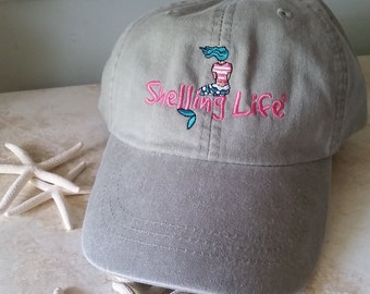 Playa Sirena sombrero - bordado sombrero - descascarado Life® sirena