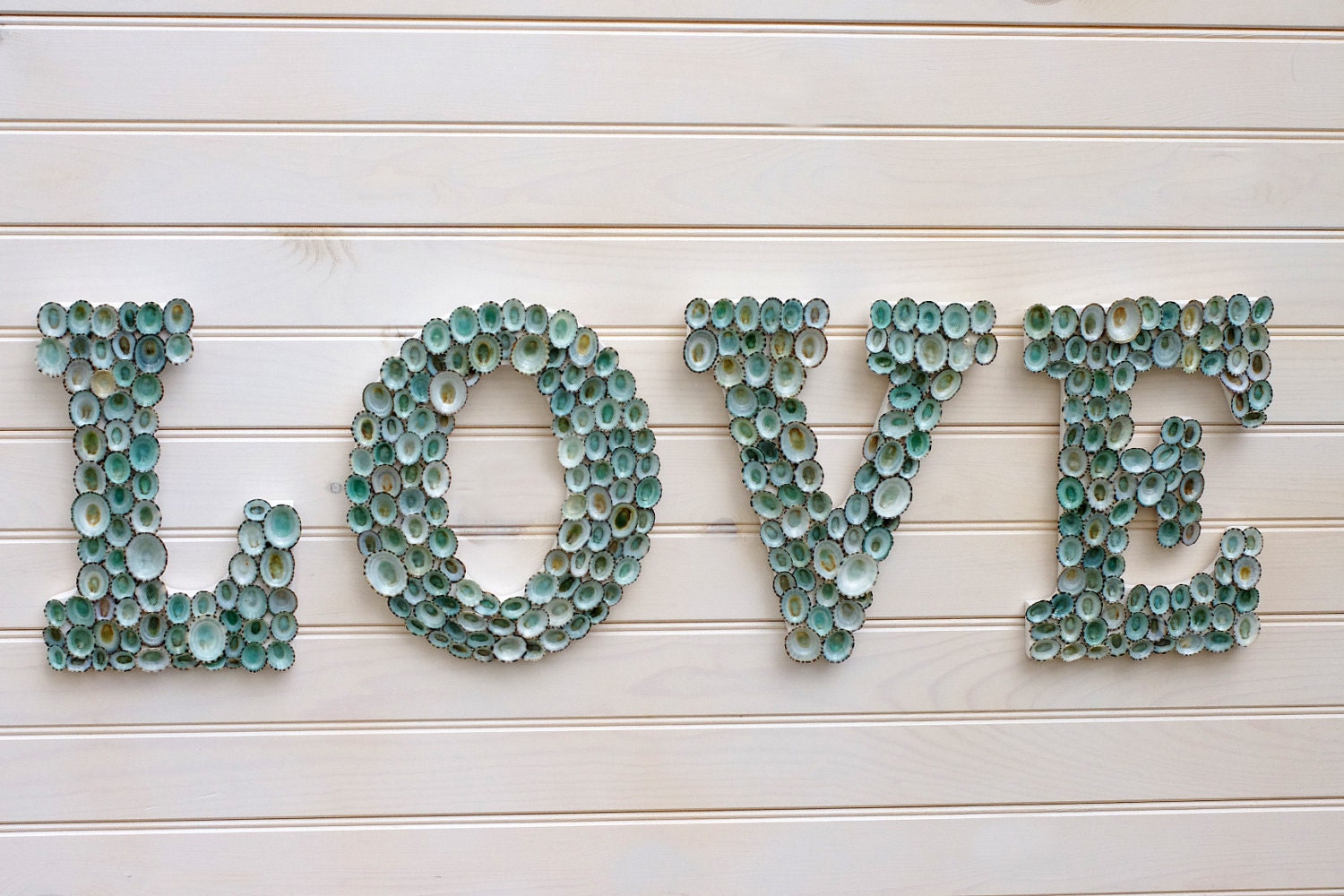 Beach Decor Seashell Covered Sign Letters - LOVE or Any 4-lettered Word ...