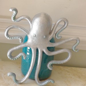 Large Cast Iron Octopus Wall Hook Wall Decor Coastal Decor image 3