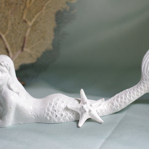 Beach Cottage Decor Cast Iron Mermaid - Shell Belle  - PICK YOUR COLOR