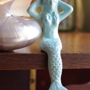 Beach Decor Mermaid Lovely Little Cast Iron Mermaid image 3