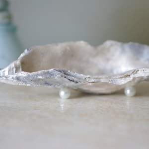 Pearl Oyster Shell Ring and Jewelry Trinket Dish