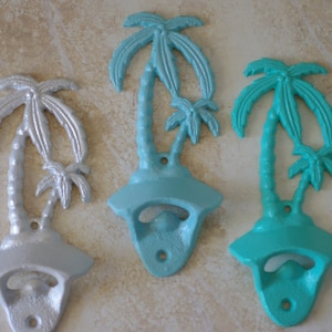 Tropical Palm Tree Bottle Opener - Cast Iron Bottle Opener - Beach Decor - Housewares
