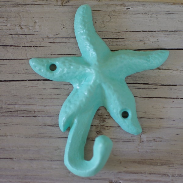 Starfish Wall Hook - Cast Iron Starfish - Beach Decor