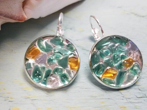 Sea glass resin jewelry deals
