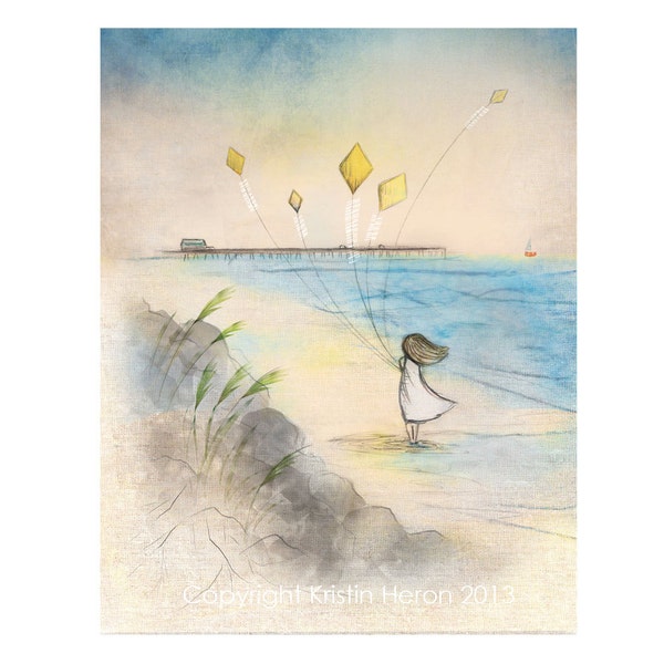 Dreams Like Kites Beach Print