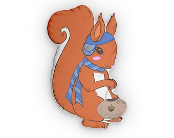 Flying Squirrel Autumn Custom Shaped Pillows