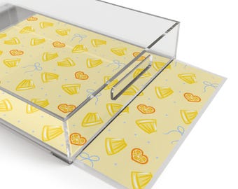 Bright Beautiful Pineapple Orange Slice Acrylic Serving Tray