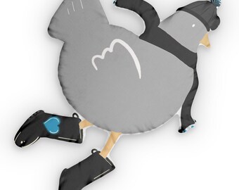 Chicken, Whimsical Custom Shaped Pillow Decor