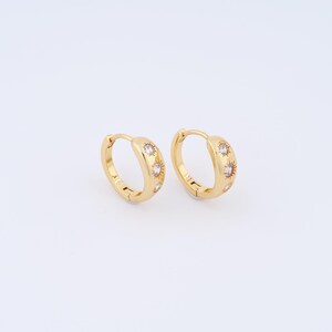 1 Pair Thin Gold Earrings,18K Gold Filled Hoop Earrings Hoop Earrings Hoop Earrings Hoop Earrings Gifts for Her,15x16x5mm