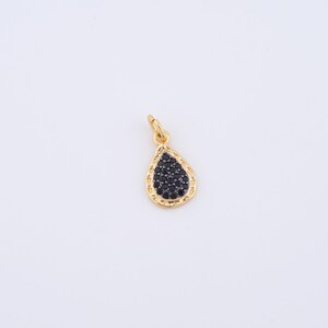 Waterdrop Charms,18K Gold Filled Teardrop Pendant,DIY Jewelry Making Supplies,17x8.5x2.5mm