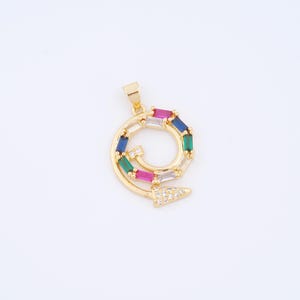 Bow and Arrow Pendant,18K Gold Filled Bow and Arrow Charm DIY Bracelet Necklace Jewelry Making Findings Supply,29.3x19.6x3mm