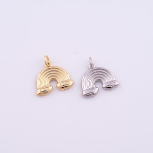 Rainbow Charms,18K Gold Filled Rainbow Pendant,DIY Jewelry Making Supplies,17x16.5x2.3mm