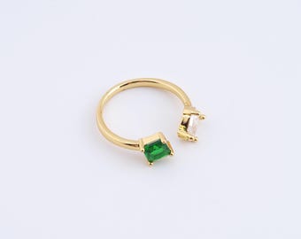Anillos finos de oro delicado, anillos abiertos rellenos de oro de 18 quilates, anillos llamativos, regalo para ella