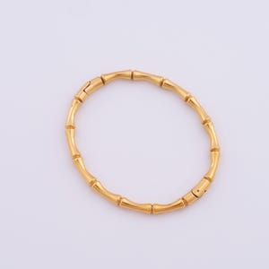 Dainty Gold Bamboo Bangles,18K Gold Filled Bamboo Bangles,Open Bangles,Gift for Her