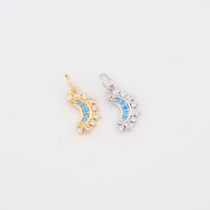 Moon Charms,18K Gold Filled Crescent Pendant,DIY Jewelry Making Supplies,16.5x8x1.5mm