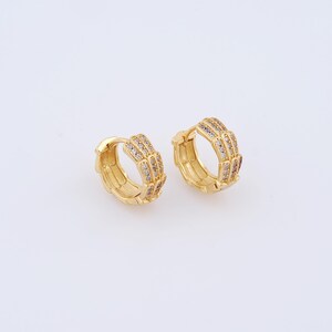 1 Pair Thick Gold Earrings,18K Gold Filled Hoop Earrings Hoop Earrings Hoop Earrings Hoop Earrings Gifts for Her,16x6mm