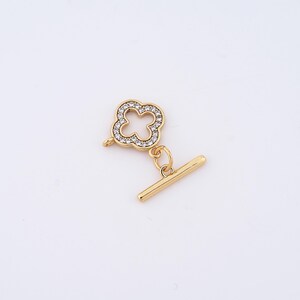 Flower OT Clasp,18K Gold Filled Jewelry Clasp,Necklace Clasp,Bracelet Clasp,Bracelet Necklace for DIY Jewelry Making Supply,19x15.5x1.3mm