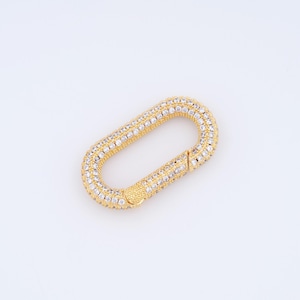 Spring Clasps,18K Gold Filled Paperclip Clasps,Push Gate Clasps,Square Clasp,DIY Jewelry Making,28.5x15x4mm