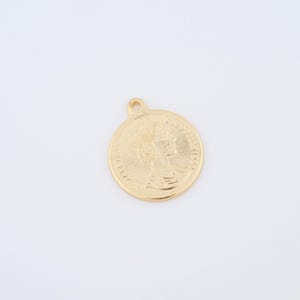 Character Pendant,18K Gold Filled Portrait Charm,Embossed Charm DIY Bracelet Necklace Jewelry Making Findings Supply,21.1x18x1.3mm