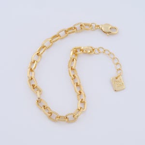 1 Str Gold Rolo Bracelet, 18K Gold Filled Square Bracelet,Lobster Clasp Bracelet, Fashion Bracelet, Gift For Her,17cm+5.5cm