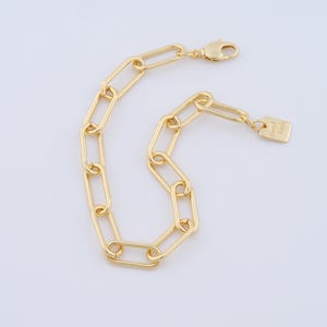 1 Str Gold Rolo Bracelet, 18K Gold Filled Square Bracelet,Lobster Clasp Bracelet, Fashion Bracelet, Gift For Her,17+5.5cm