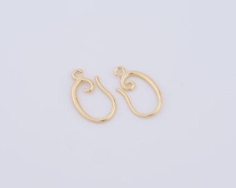 5 pares de aros de oro de 18 quilates rellenos de oro, hipoalergénicos, resistentes al deslustre, para hacer joyas, 19 x 10 x 1 mm.