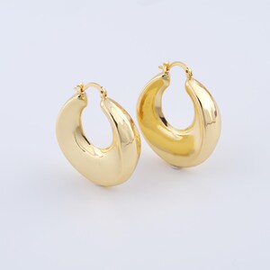 Hoop Earrings 18K Gold Filled Hoop Earrings Hoop Earrings Hoop Earrings Gifts for Her 40x34.5x9.5mm