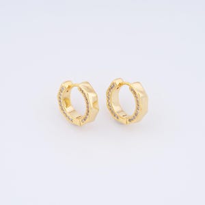 1 Pair Thick Gold Earrings,18K Gold Filled Hoop Earrings Hoop Earrings Hoop Earrings Hoop Earrings Gifts for Her,14x15x4mm