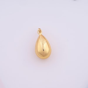 Waterdrop Charms,18K Gold Filled Teardrop Pendant,DIY Jewelry Making Supplies,38x16x16mm