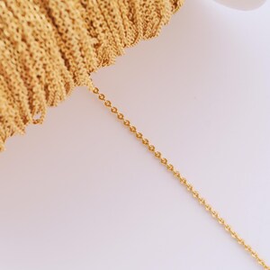 1 Meter Gold Rolo Chain, 18K Gold Filled Semi Finished Chain, Specialty Chains, DIY Eternal Jewelry Making Supplies,1.1mm