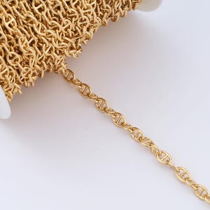 1 Meter Gold Cable Chain, 18K Gold Filled Semi Finished Chain, Specialty Chains, DIY Eternal Jewelry Making Supplies,6x4.5x1mm