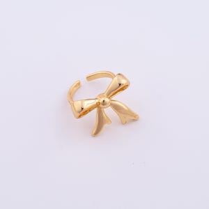 Bow Rings,Thick Gold Rings,18K Gold Filled Open Rings, Adjustable Rings, Wide and Thick Rings