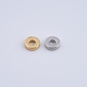10 pcs Gold Disc Beads,14K Gold Filled Flat Spacer Round Beads,Gold Beads for DIY Bracelet Necklace Jewelry Findings Making,6x1.5mm