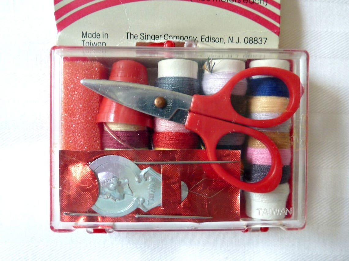2 Singer Sewing Kits in Original boxes 1970's Vintage Etsy