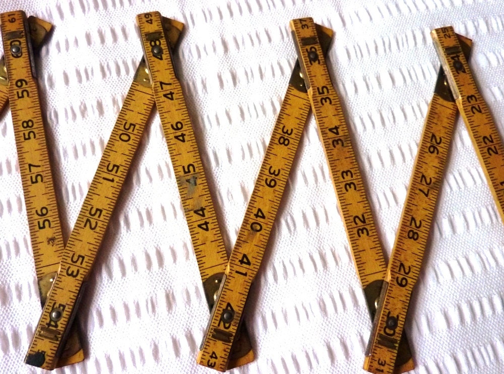 Carpenter's Ruler Wood Folding Extension Ruler Lufkin Etsy