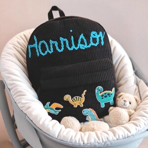 Sac à dos personnalisé pour enfants,Sac à dos avec prénom brodé à la main,Sac à dos exclusif pour la maternelle/école primaire,Cadeau de rentrée personnalisé