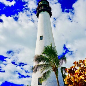 Tropical Cape Florida Lighthouse Digital Photography