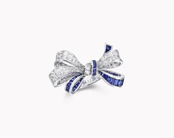 Graff multi stone blue bugget bow style ring