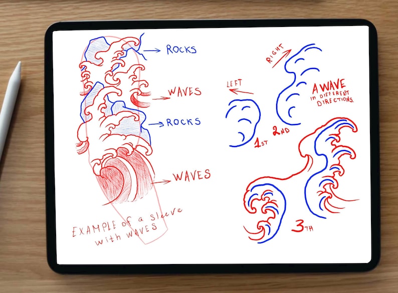 Wave Labeling Design Procreate Wave Tutorial (digital Download) - Etsy