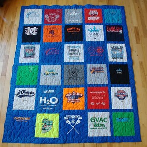 30 T-shirt Memory Quilt With Sashing FREE SHIPPING - Etsy