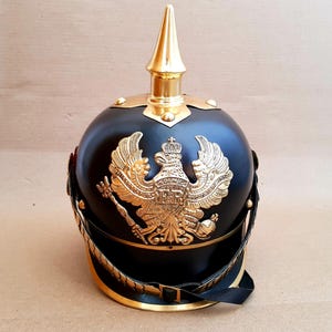 German Pickelhaube Imperial Prussian Helmet – WW1 Style Spiked Helmet | Best Gift for Him, Cosplay or Display