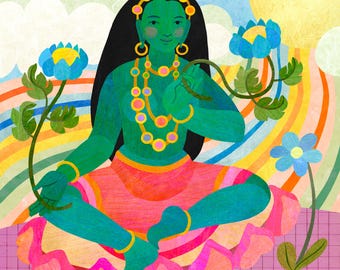Tara of the Khadira Fragrant Forest ~ Khadiravana Tara ~ Seng Ding Nag Che Drolma