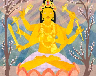 Tara Who Grants Prosperity and Brings about Auspicious Circumstances ~ Kalyana Da Tara or Manga Laloka Tara ~ Tashi Nang We Drolma
