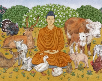Buddha With Animals