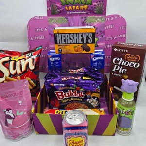 K-pop Snack Box, New Jeans Korean Snacks and Cup Noodle Box