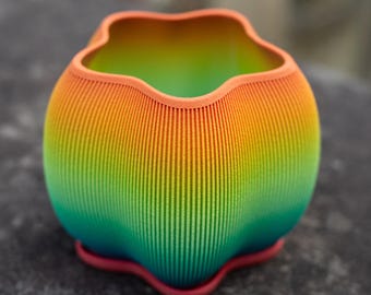 Rainbow Star Shaped Succulent Planter – Colorful Flower Pot with Drip Tray, Many Sizes, Unique Gift