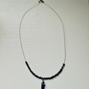 Blue Crystal Beaded Necklace