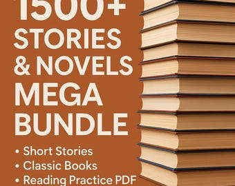 1500+ English Stories & Novels PDF Bundle | ESL Reading | Instant Download