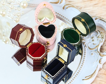 Portagioielli in stile vintage, portafedi a forma di cuore per fedi nuziali, piccolo portafedi in stile vittoriano